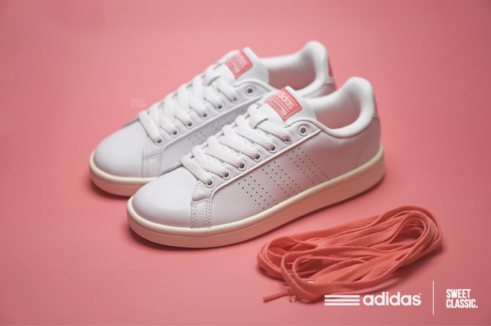 adidas neo advantage clean pink